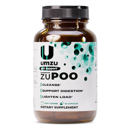 UMZU zuPOO Gut Cleanse Detox, 30 Capsules – 7-Day Natural Colon Cleanse with Cascara Sagrada & Magnesium Citrate – Vegan, Non-GMO
