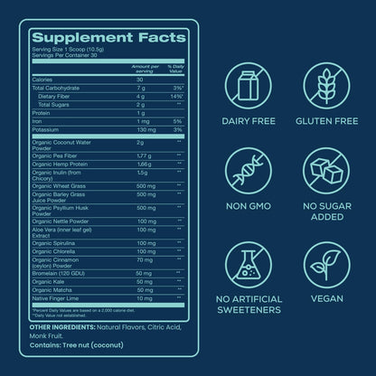 Bondi Pure - Daily Health & Detox Drink - Promote Gut Health & Energy Support During a Cleanse or Intermittent Fasting - Plant-Based Fibers,