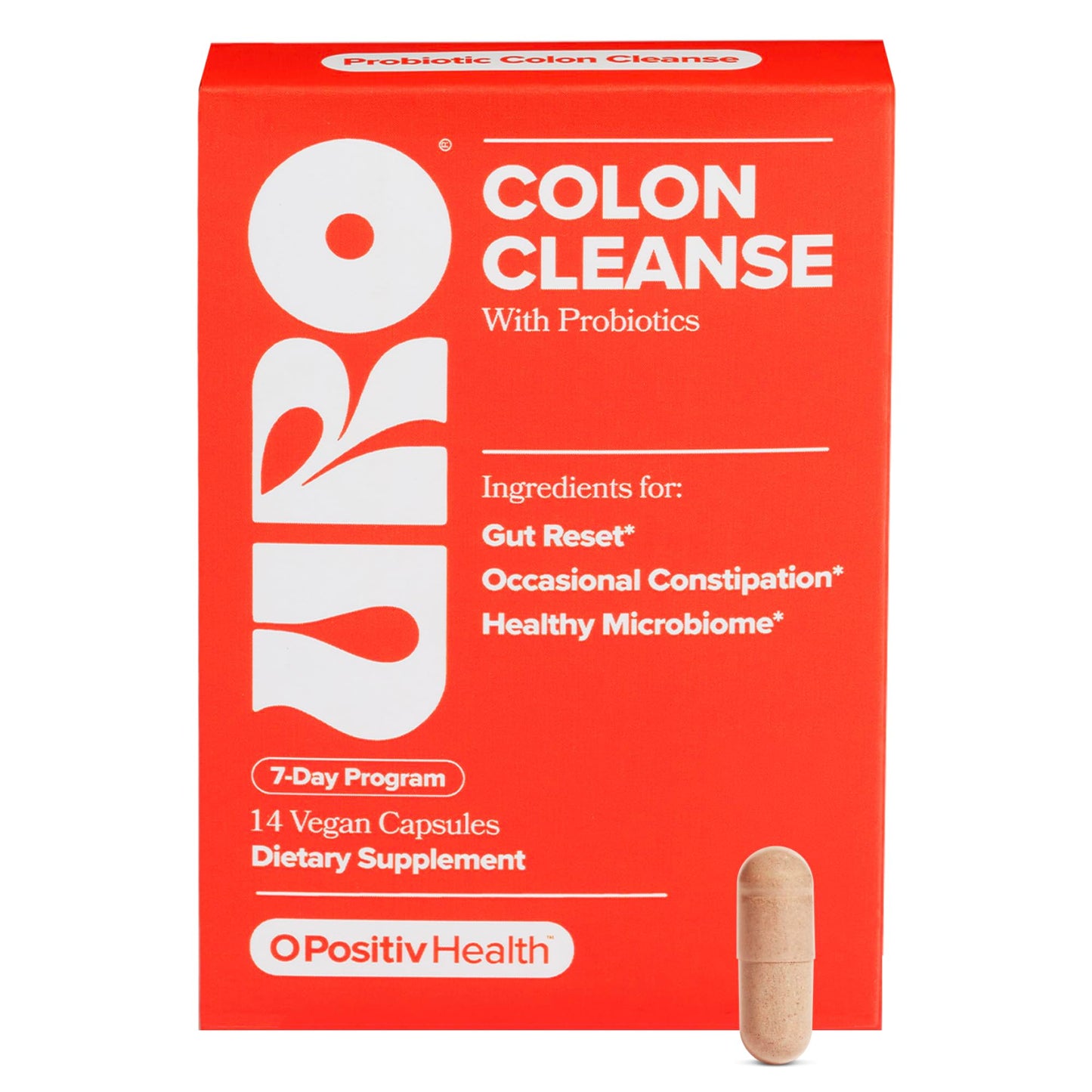 URO Colon Cleanse – 7-Day Probiotic Routine for Healthy Bowel Movements & Relief from Occasional Constipation – with Probiotics, Senna Extract