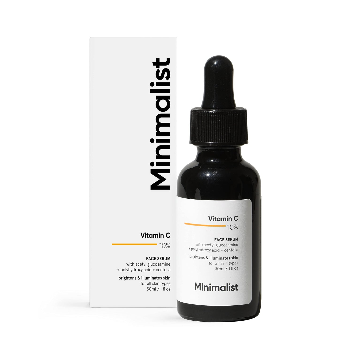 Minimalist 10% Advanced Vitamin C Serum for Glowing Skin | Brightening & Dark Spot Treatment | Treats Uneven Skin Tone, Dullness & UV Damage