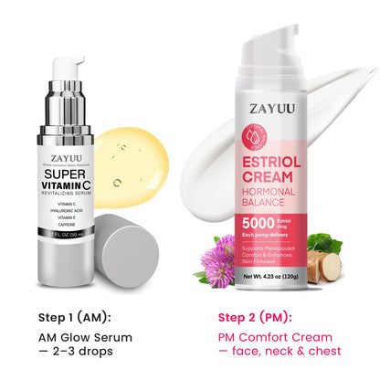 Super Vitamin C Face Serum for Mature Skin: Hydrating Brightening Formula - Vitamin C, Hyaluronic Acid, Vitamin E, Caffeine