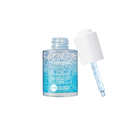 Neutrogena Hydro Boost Hyaluronic Acid Serum for Face & Neck, Lightweight Daily Hydrating Serum with Hyaluronic Acid for Dry Skin, Oil-Free