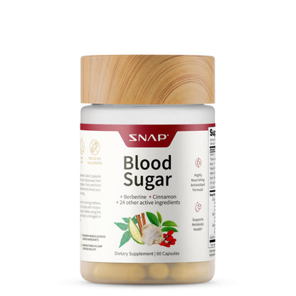 Snap Supplements Blood Sugar Blend, CoQ10, Cinnamon, and Gymnema to Support Already Healthy Blood Sugar, Metabolic Health and Energy,