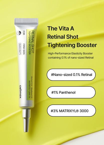 celimax Retinal Booster 15ml + Retinol Serum 30ml, Anti-aging Gifts for Women, Korean Skin Care