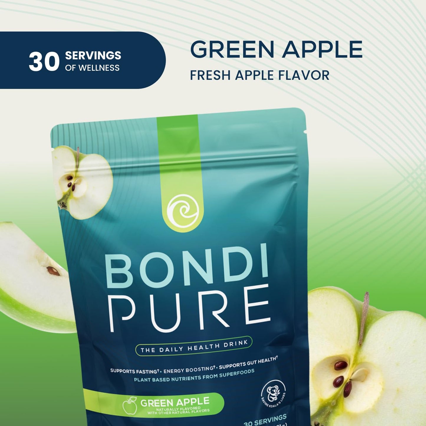 Bondi Pure - Daily Health & Detox Drink - Promote Gut Health & Energy Support During a Cleanse or Intermittent Fasting - Plant-Based Fibers