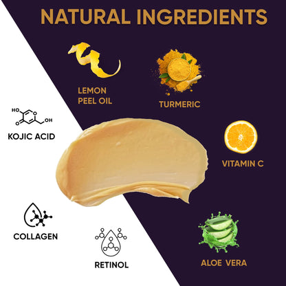 VALITIC Vitamin C & Turmeric Clay Mask - Dark Spot Corrector with Kojic Acid, Hyaluronic Acid & Retinol - Skin Care Routine for Minimizing Pores