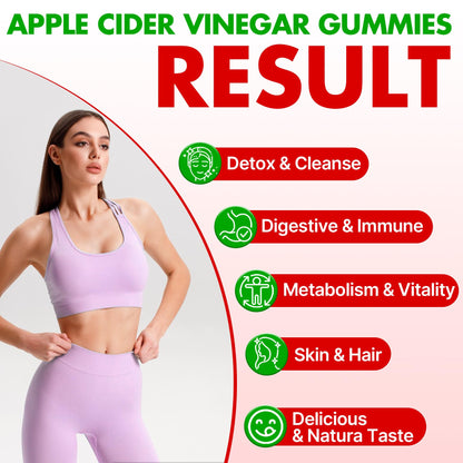 Apple Cider Vinegar Gummies, Advanced ACV Gummy with Probiotics, BHB, B12 and Keto Support - Keto Acv Gummies for Detox, Metabolism, Digestion,