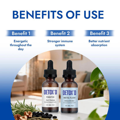 TakTuqa Detox’d Paratox Gut Cleanse & Detox - Herbal Liquid Drops with Black Walnut, Wormwood, Clove & Oregano for Digestive Balance,