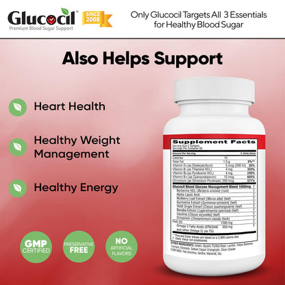 Glucocil – Softgels - Premium Blood Sugar Support - New Clinical Study Published March 2026-3 Million Bottles Sold - Supports the 3 Essentials