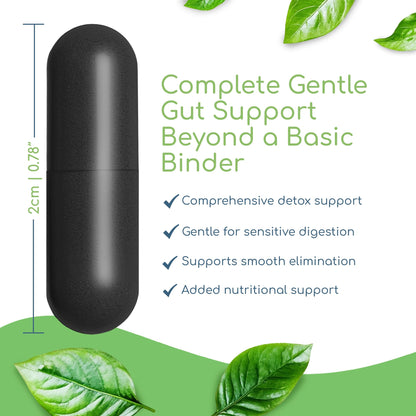 Binder Blend - Toxin Binder Supplement, Detox Capsules for a Healthy Gut - 180 Capsules - 90 Servings - 960mg Activated Charcoal