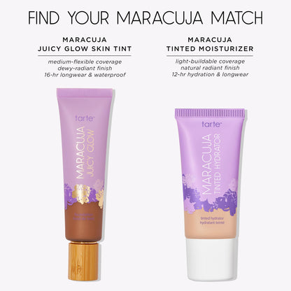 tarte maracuja juicy glow tint – Lightweight Tinted Moisturizer with Hyaluronic Acid for Radiant Skin, Buildable Medium Coverage, Waterproof, Vegan, Cruelty-Free, full size, 48N tan-deep neutral tarte buy supplements Au