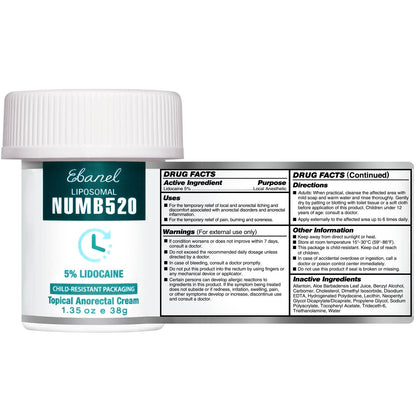 Ebanel Bundle of Lidocaine Numbing Cream, and Advanced Silicone Scar Gel 1 Oz