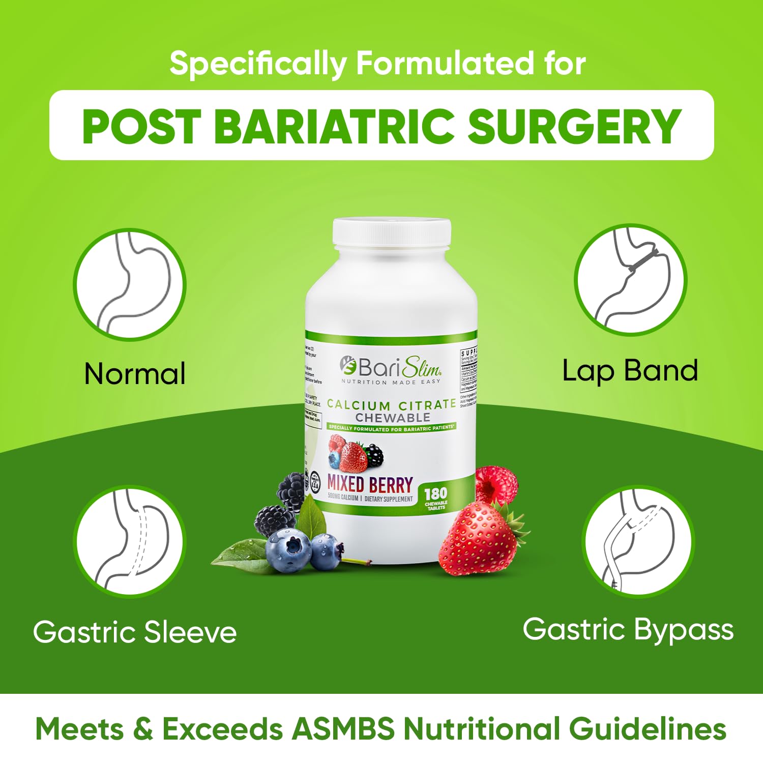 BariSlim Chewable Bariatric Multivitamin Tablets - Specially Formulated Chewable Tablets for Patients After Weight Loss Surgery - Easy to Digest & Great Tasting Fruit Flavors | Pack of 2 BariSlim buy supplements Au