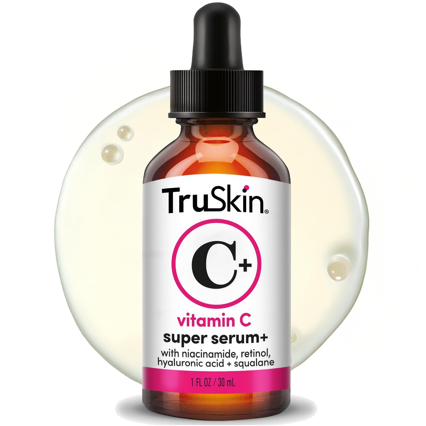TruSkin Vitamin C Super Serum for Face - Five Skin Benefits in One Serum with Vitamin C, Retinol, Niacinamide, Hyaluronic Acid & Squalane