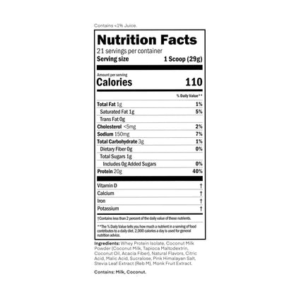 Oath Nutrition Clear Whey Isolate Protein Powder, Frosty Lemonade, 20g Complete Protein per Serving, No Added Sugar, Grass-Fed, 21 Servings