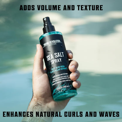 Viking Revolution Sea Salt Spray for Men - Hair Texturizing Spray with Kelp, Aloe Vera and Red Algae Extract - Surf Sprays to Add Volume