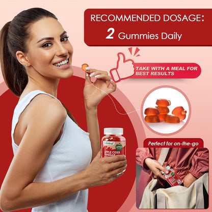 careleaf Apple Cider Vinegar Gummies, Metabolism Gummy with 1000mg AVC & Vitamin B6 Vitamin B12, ACV Gummies for Metabolism,