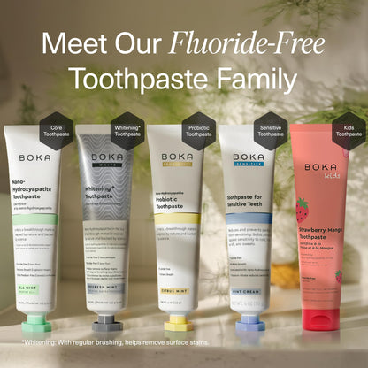 Boka Fluoride Free Toothpaste, Nano Hydroxyapatite Toothpaste, Appropriate for Sensitive Teeth - for Adult Oral Care