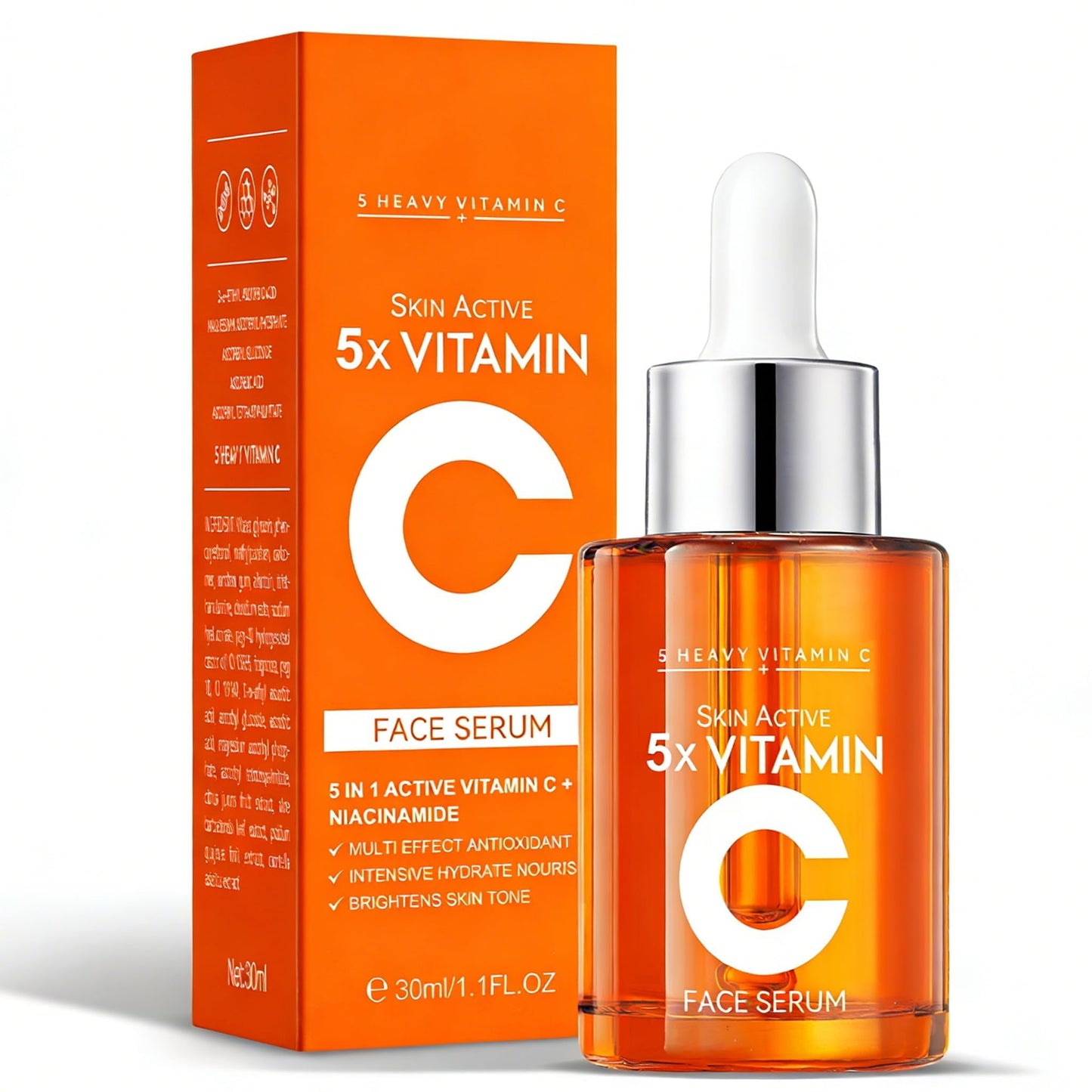 Vitamin C Face Serum with Hyaluronic Acid Niacinamide and Aloe Vera For All Skin Types Anti-Aging & Hydrating Serum Helps Reduce