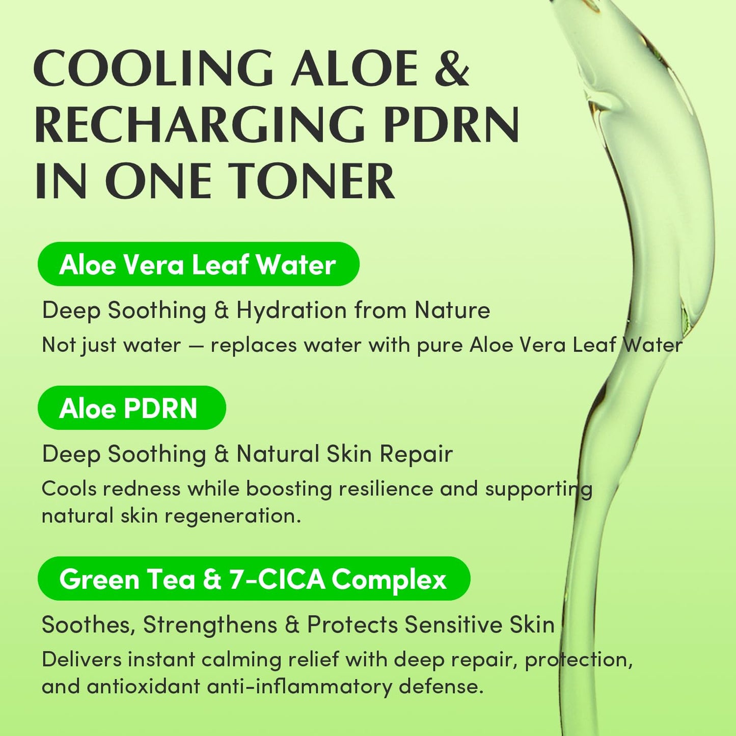 EQQUALBERRY Aloe PDRN Calming Toner, for Sensitive, | Instant Relief & Cooling | Non-Comedogenic & Fungal Acne Safe, Skin Barrier Repair