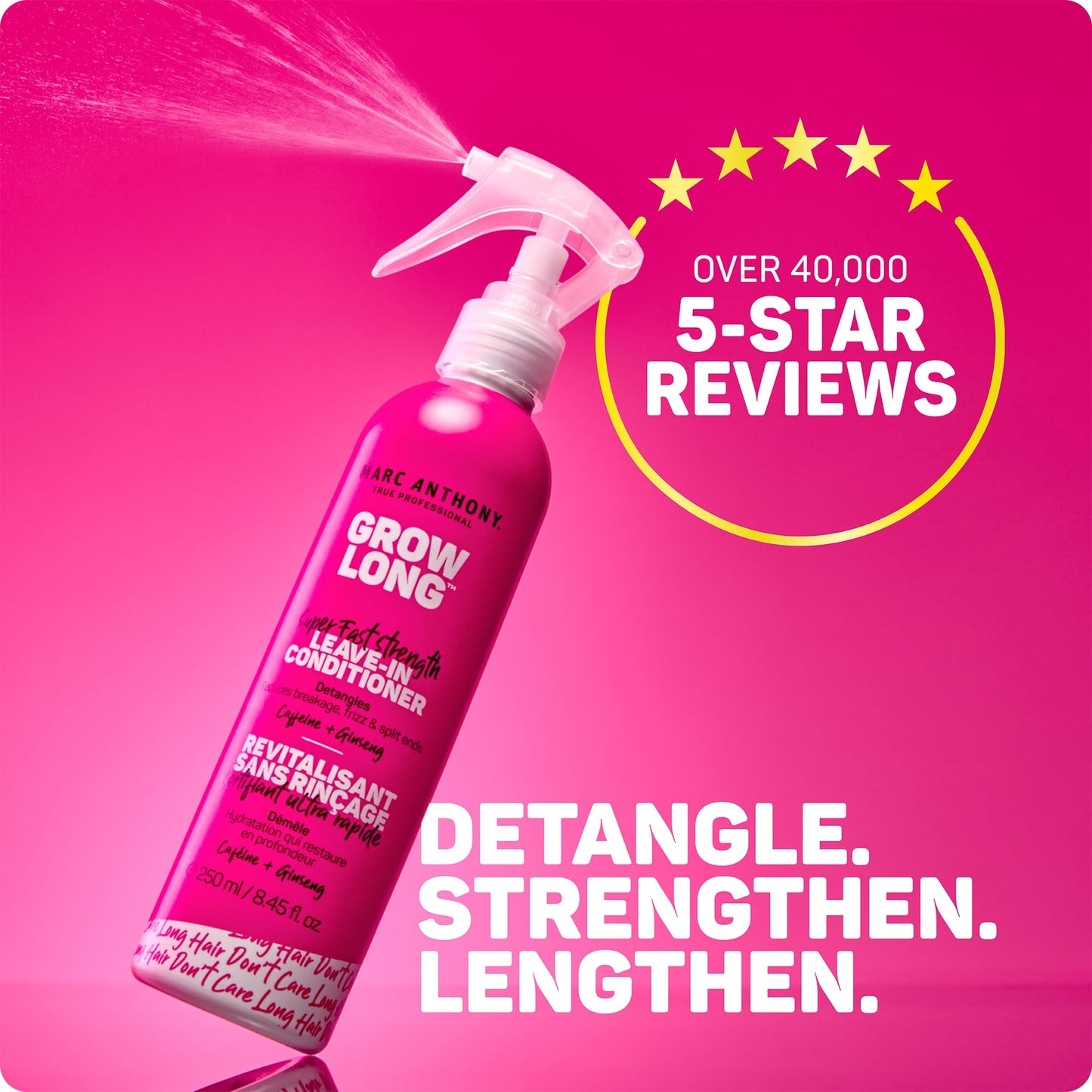 Marc Anthony Leave-In Hair Conditioner Spray for Long & Detangled Hair, Grow Long - Moisturizing & Deep Conditioning Detangler Spray