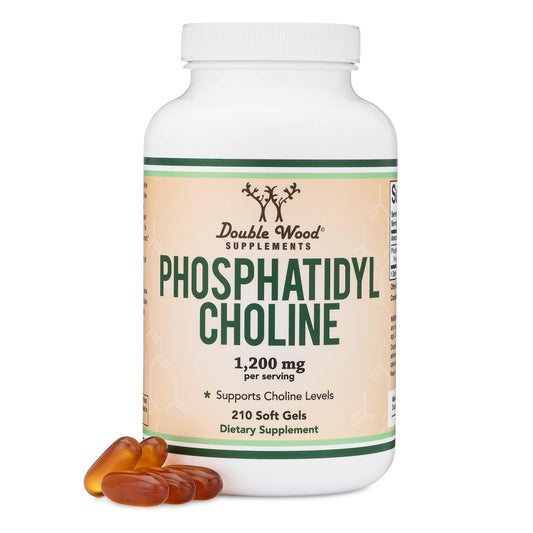 Phosphatidylcholine 1,200mg – 210 Softgels – Enhanced Version of Sunflower and Soy Lecithin (Choline Supplements) - Non-GMO and Gluten Free