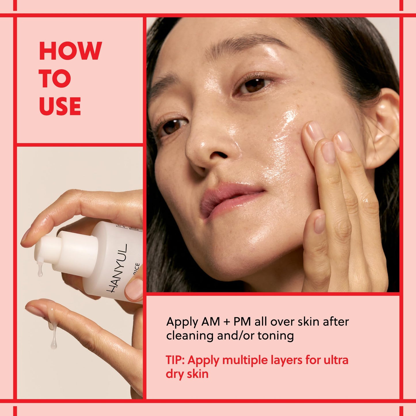 HANYUL Red Rice Hydrating Serum with Vegan Ceramide | Korean Skincare for Deep Hydration, Radiant Skin Glow, Firming & Barrier