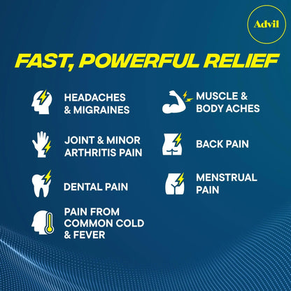 Advil Liqui-Gels minis Pain Reliever and Fever Reducer, Pain Medicine for Adults with Ibuprofen 200mg for Pain Relief - 50x2 Liquid Filled Capsules AdvilBuy Supplements Australia