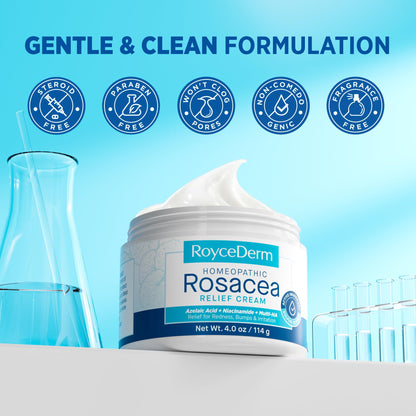 Roycederm Rosacea Treatment for Face with Azelaic Acid – Redness Relief & Corrector – Sensitive Skin Moisturizer for Redness, Bumps & Irritation