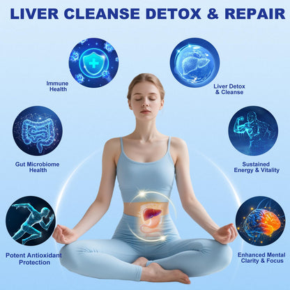 Zeolite Detox Supplement, Liver Cleanse Detox & Repair, Supports Gut Health, Maximum Absorption, NAC, Glutathione, Milk Thistle, Cilantro, Chlorella,