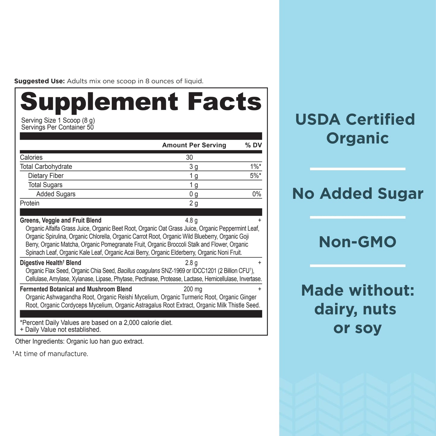 Ancient Nutrition Super Greens Powder, Organic Superfood Powder with Probiotics Made with Spirulina, Chlorella, Matcha, and Digestive Enzymes, 50 Servings, 14.1 oz Ancient NutritionBuy Supplements Australia