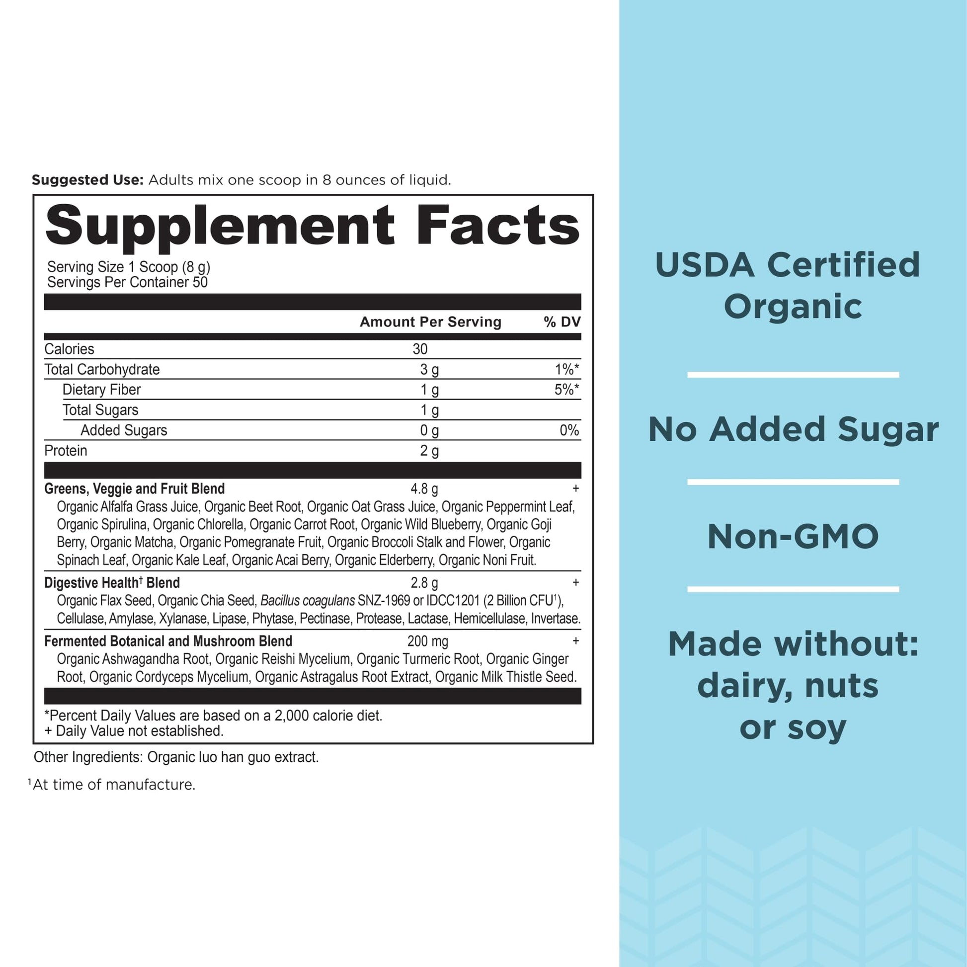 Ancient Nutrition Super Greens Powder, Organic Superfood Powder with Probiotics Made with Spirulina, Chlorella, Matcha, and Digestive Enzymes, 50 Servings, 14.1 oz Ancient NutritionBuy Supplements Australia