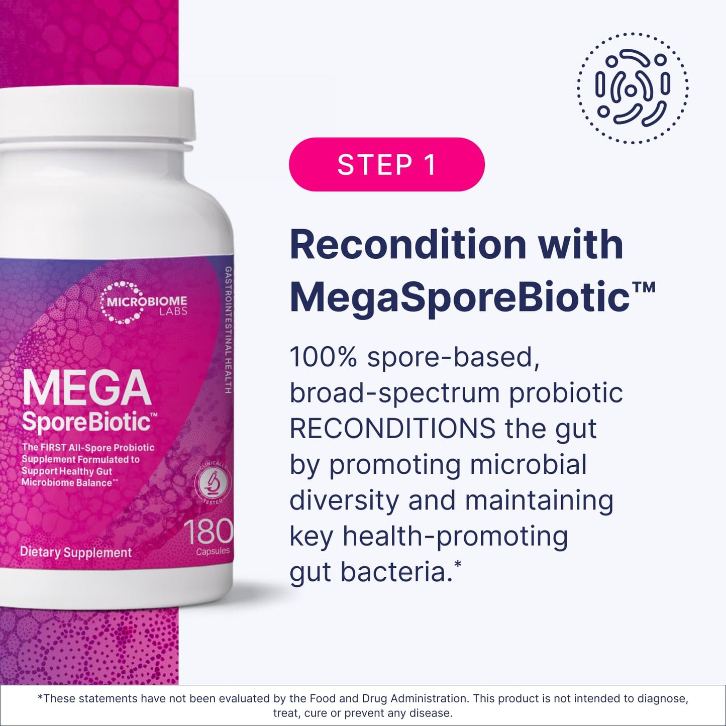 Microbiome Labs Total Gut Restoration Kit (Powder) - 3-Product Gut Health Spore Based Probiotic, Prebiotic Powder & Mucosal Immunoglobulin + Amino Acids Supplement