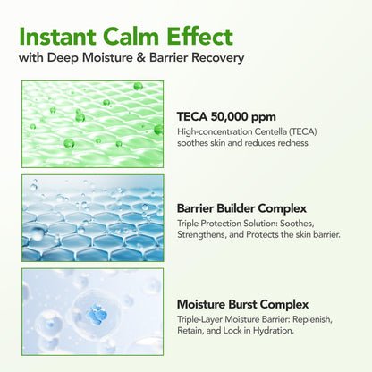 BALOOM Centella Asiatica Calming Ampoule with TECA & Niacinamide - Korean Cica Serum for Sensitive Skin - Soothing Redness Relief,