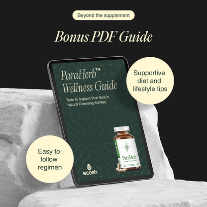 Ecosh ParaHerb™ Wormwood, Black Walnut, Clove & Chanterelle Extract Intestinal Cleanse – Herbal Support for Gut Detox & Digestion