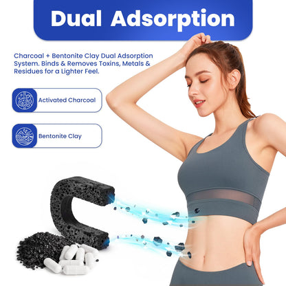 Vccvaa Metal Detox & Full Body Cleanse Pills - GI, Parasite & Zeolite Detox, Activated Charcoal, Bentonite Clay, 5 Billion CFU Women Probiotics,
