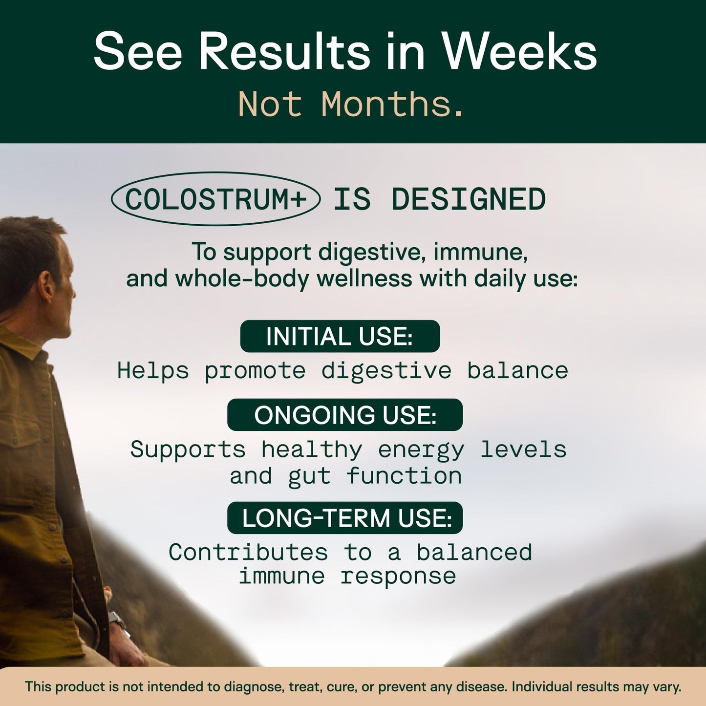 Adapt Naturals Colostrum Supplement with Lactoferrin & Beta-Glucan, Bio-Avail Grass Fed Bovine Colostrum Powder for Gut Health, Immune Support & Vitality
