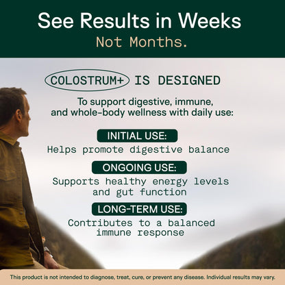 Adapt Naturals Colostrum Supplement with Lactoferrin & Beta-Glucan, Bio-Avail Grass Fed Bovine Colostrum Powder for Gut Health, Immune Support & Vitality