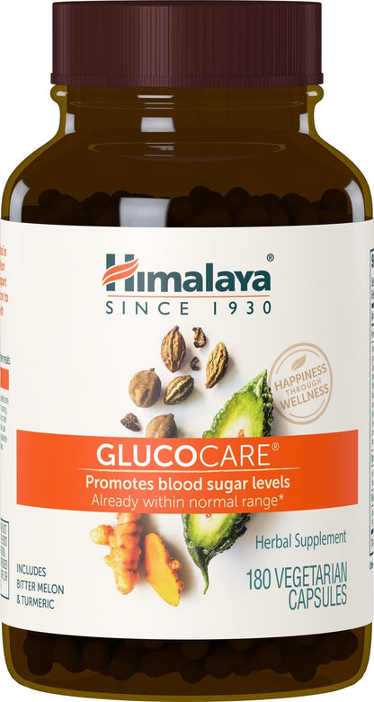 Himalaya GlucoCare – Herbal Glucose Metabolism & Pancreatic Support with Bitter Melon, Gymnema, Triphala & Turmeric – Natural Blood Sugar Support – Vegan, Non-GMO