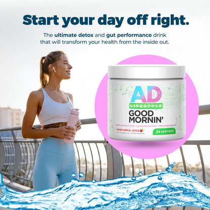Project AD Life Good Morning Detox and Performance Drink, Naturally Flavored and Formulated with L-GLutamine, Apple Cider Vinegar, and Aloe Vera