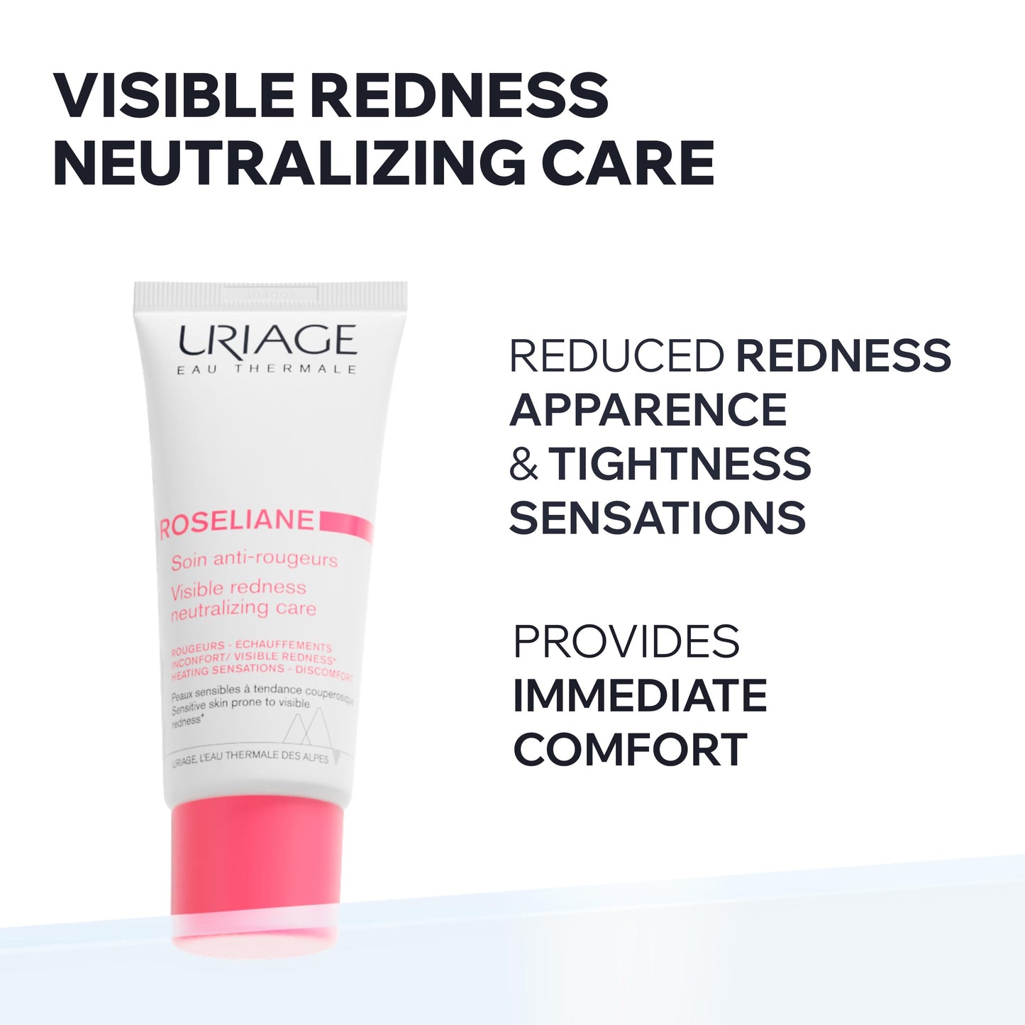 Uriage Roséliane Visible Redness-Neutralizing Rich Care With Red Algae + Ceramides + Shea Butter, Soothes, Nourishes & Reduces Visible Redness, Rich Face Care For Long