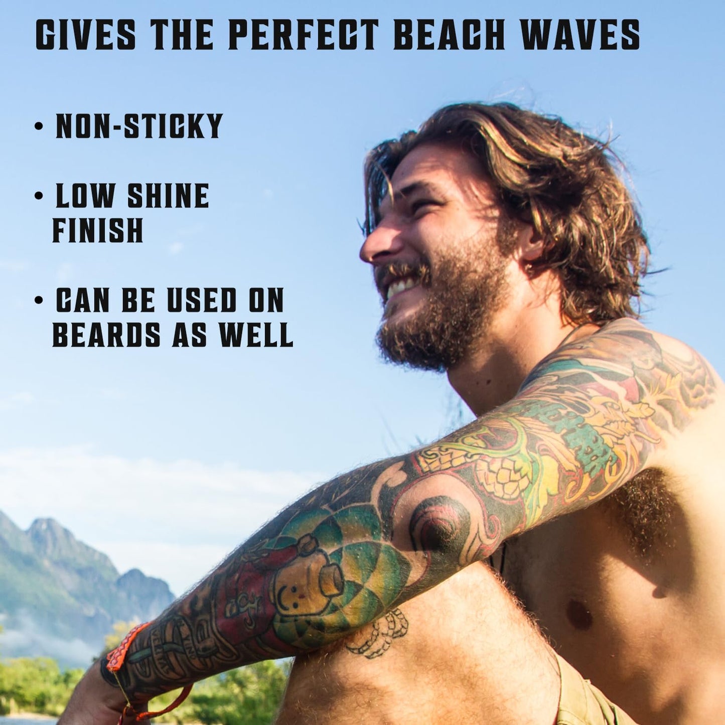 Viking Revolution Sea Salt Spray for Men - Hair Texturizing Spray with Kelp, Aloe Vera and Red Algae Extract - Surf Sprays to Add Volume