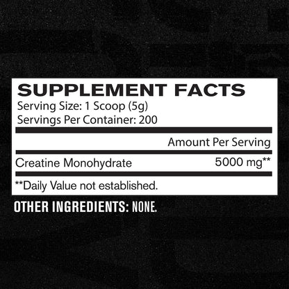 Jacked Factory Creatine Monohydrate Powder 1000g - 5g Daily Creatine Supplement for Men and Women, Vegan-Friendly,