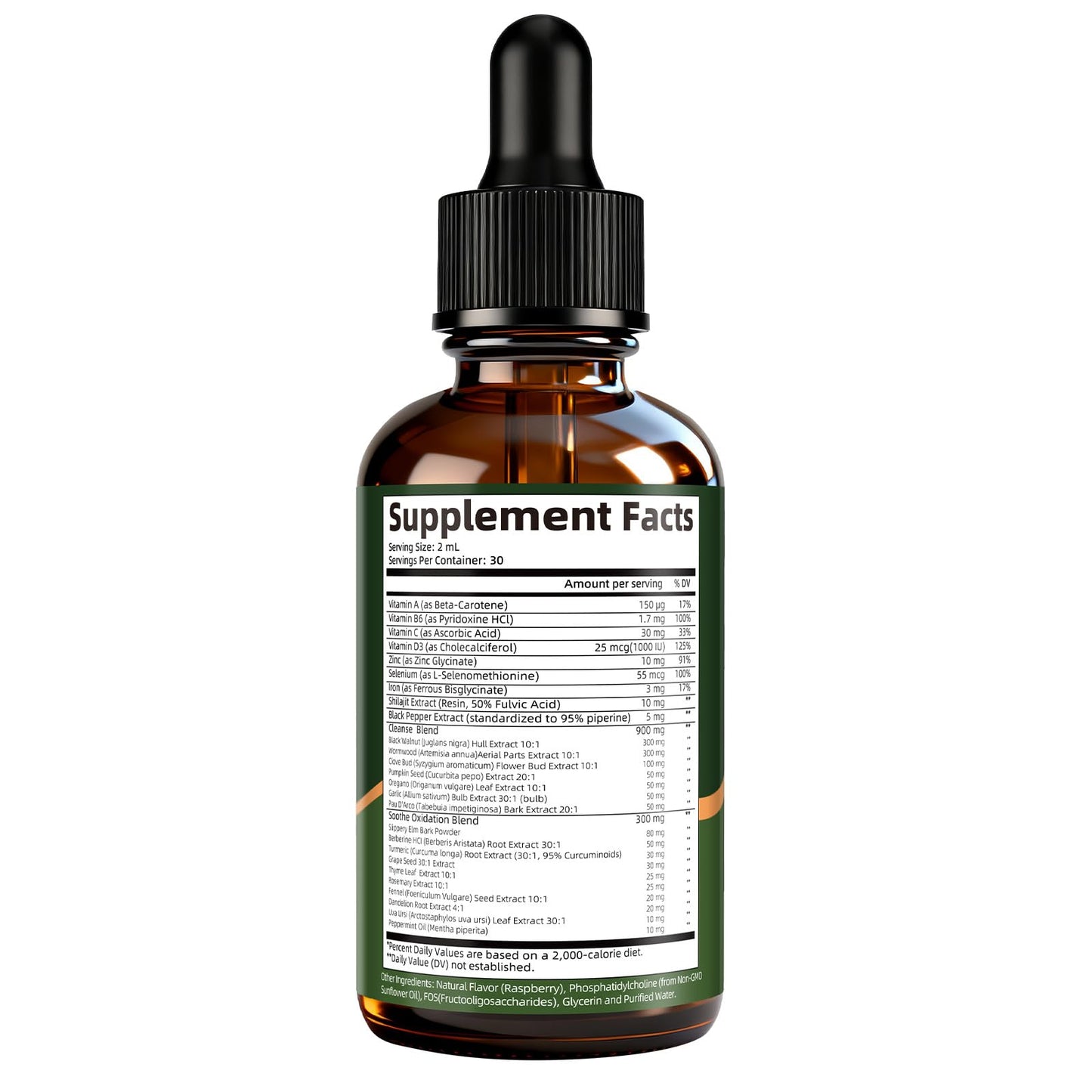 GrthNutr Black Walnut Wormwood Clove Tinture Cleanse for Humans - Gut Detox & Intestinal Health Digestive Support with Pumpkin, Oregano, Garlic Bulb