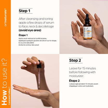 artnaturals Anti-Aging Vitamin C Serum - (1 Fl Oz / 30ml) - with Hyaluronic Acid and Vit E - Wrinkle Repairs Dark Circles, Fades Age Spots and Sun Damage