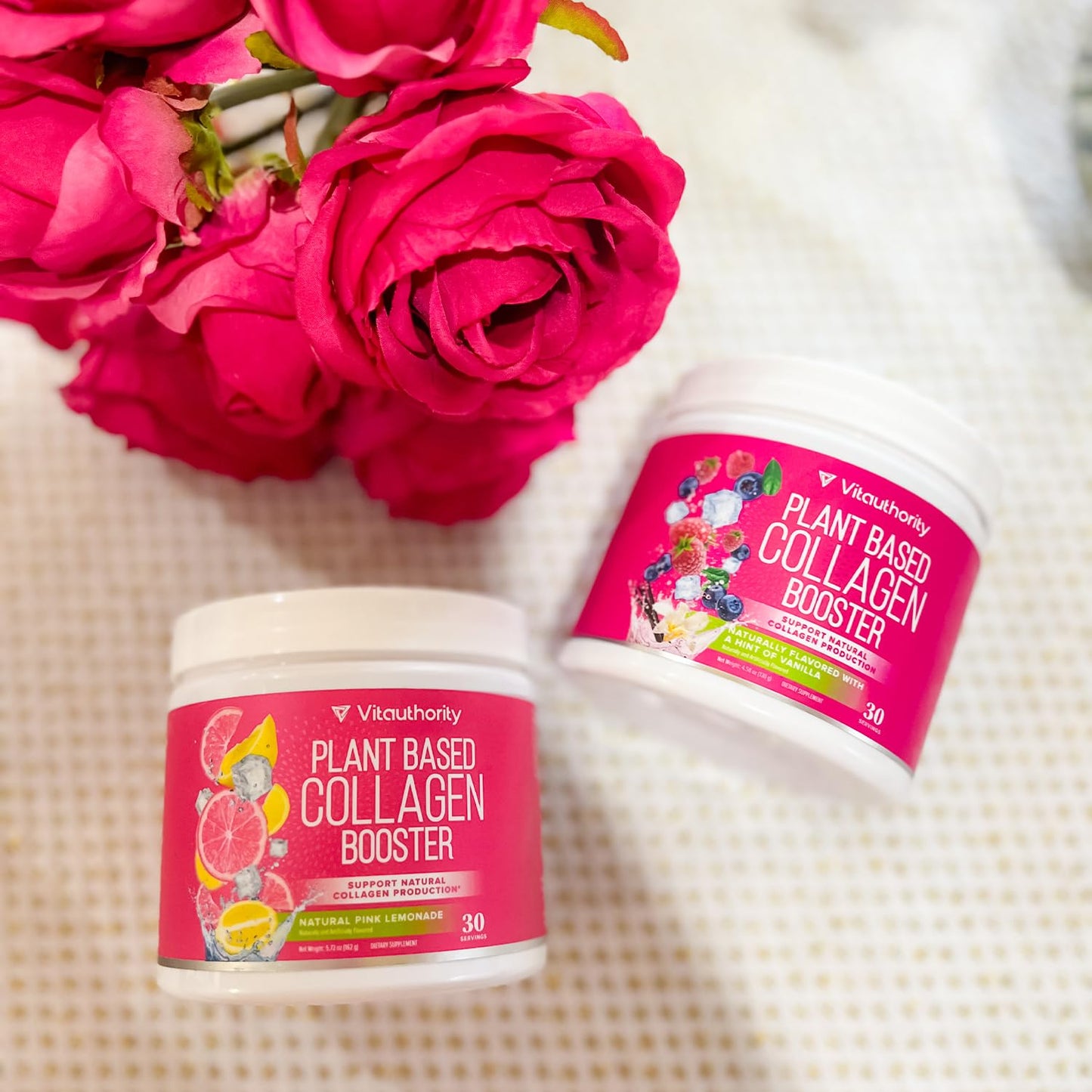 Vitauthority Vegan Collagen Powder for Women - Plant Based Collagen Supplement for Women with Proprietary Vegan Hair Skin and Nails Vitamins