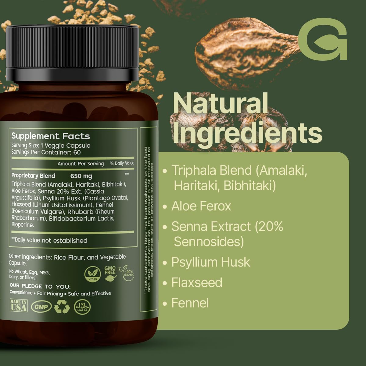 GREEN'S BEST Colon Cleanse Capsules – Advanced Digestive Support & Natural Detox – with Probiotics, Senna, Aloe Ferox & Fiber