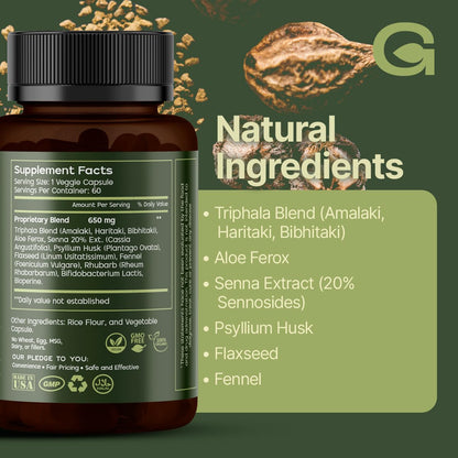 GREEN'S BEST Colon Cleanse Capsules – Advanced Digestive Support & Natural Detox – with Probiotics, Senna, Aloe Ferox & Fiber