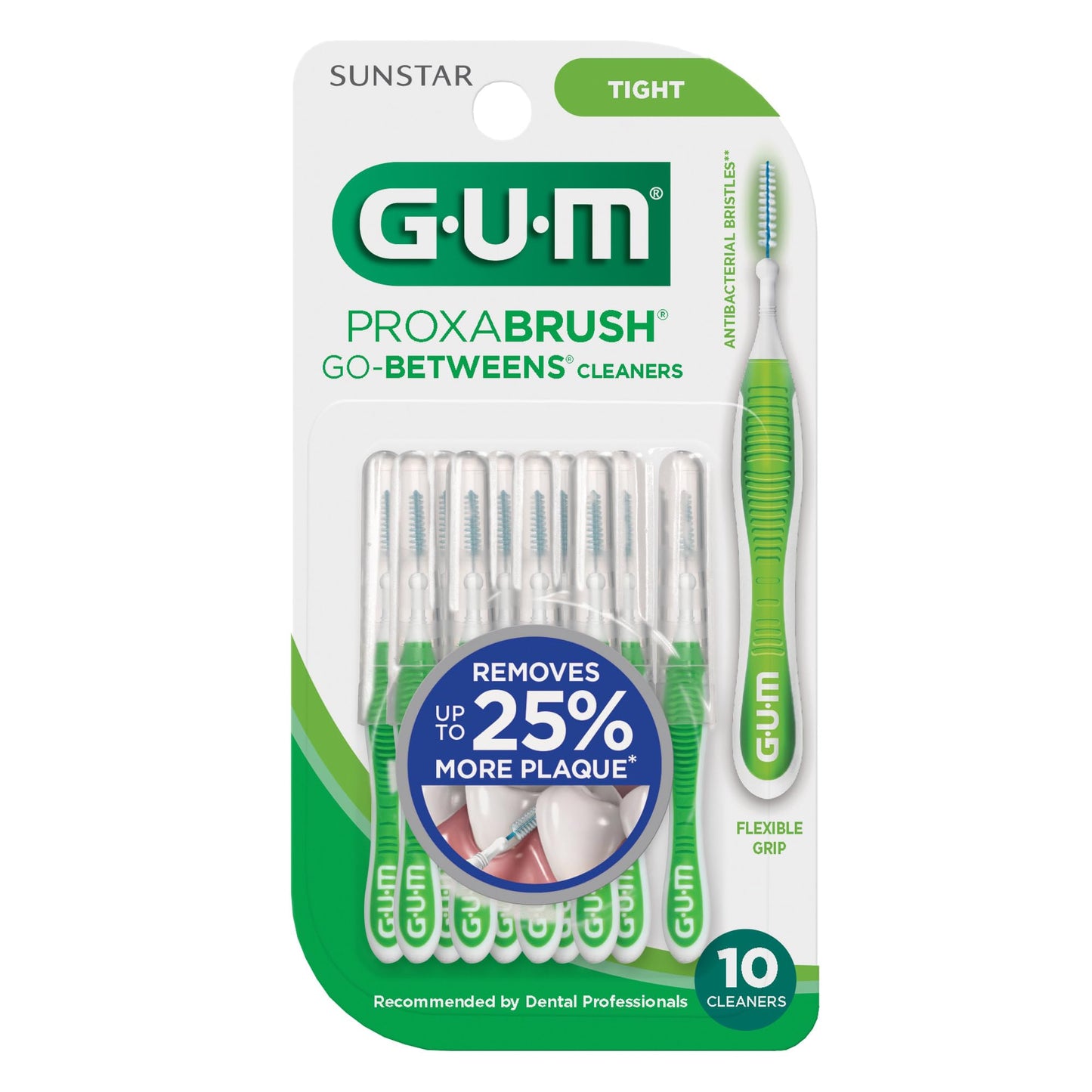 GUM Proxabrush Go-Betweens Tight Interdental Brushes – Soft Bristle Dental Picks for Plaque Removal, Health & Braces Care, 10 Count (Pack of 4) 40 Total