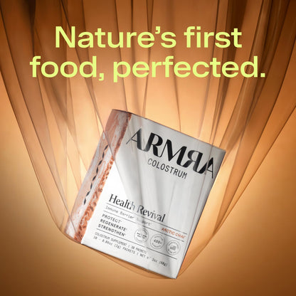 ARMRA Colostrum Powder | Arctic Chai | Gut Health & Bloating | Skin & Hair | Immunity | Keto, Gluten & Fat-Free | 30 Servings